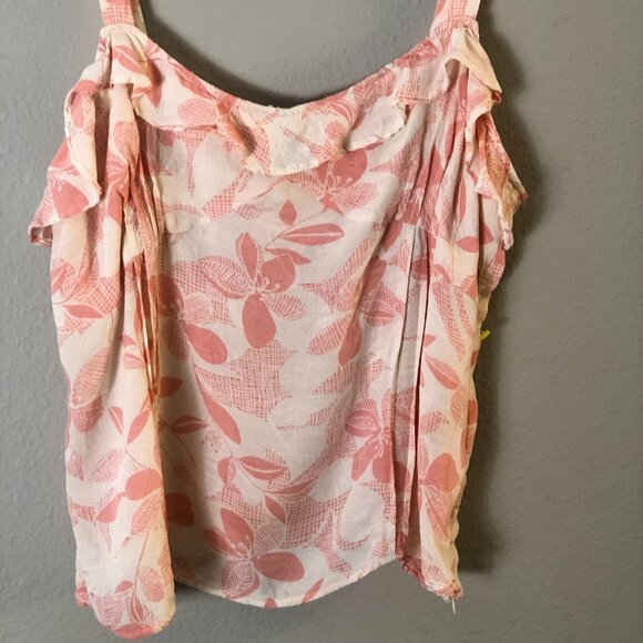 Hula Doll Hawaii 100% Silk Ruffled Y2K Babydoll Empire Waist Camisole - Picture 9 of 9